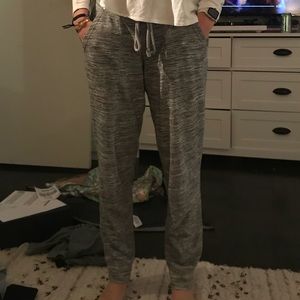 Gray jogger sweatpants